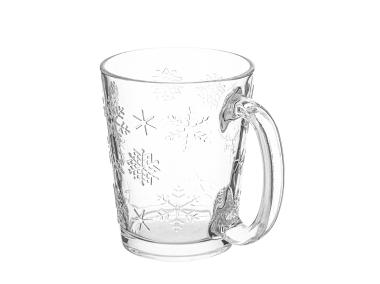 Zdjęcie: Kubek szklany 300 ml dekoracja śnieżynki ALTOM DESIGN