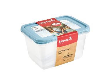 Zdjęcie: Zestaw 2 pojemników 2x2l z etykietą wielokrotnego zapisu MIA MAGIC ICE