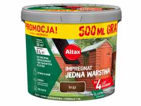 Impregnat Jedna Warstwa 4 lata, brąz 4,5 L + 0,5 L ALTAX