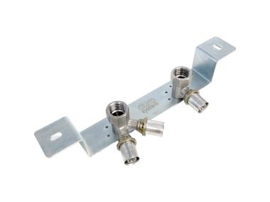 Zdjęcie: Listwa bateryjna 100 mm z kolanem przyściennym 16x1/2" i do cyrkulacji 16x2x1/2" DURO SYSTEM