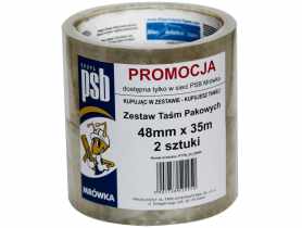 Zestaw taśm pakowych 48 mm x 35 m 2 szt.PSB
