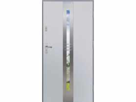 Drzwi zewnętrzne stalowo-drewniane Disting Otello 06 Biały 90 cm prawe KR CENTER