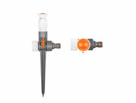 Zraszacz regulowany 0-360 stopni White Line z zaworem, na kolcu BRADAS