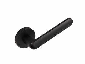 Klamka wewnętrzna Organic DH-29 szyld dzielony okrągły czarny super mat GAMET