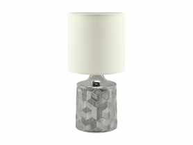 Lampka stołowa Linda E14 kolor chrom/biały STRUHM