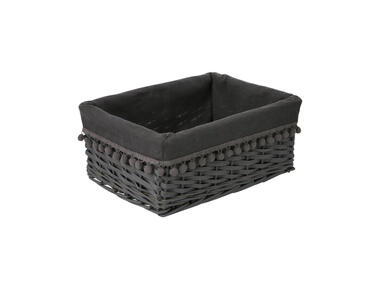 Zdjęcie: Koszyk ciemnoszary z pomponami 30x21x13 cm ALTOMDESIGN