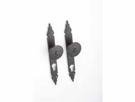 Klamka gałka-gałka SEZAM na szyldzie długim Yale, 90mm - KKS 965A KUCHINOX