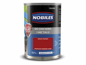 Farba ftalowa do drewna i metalu Ftalonal 0,9 L czerwony jasny NOBILES