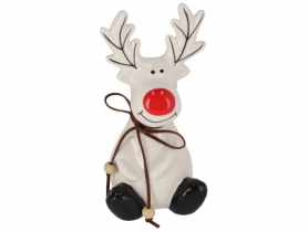 Renifer z ceramiki 16 cm biały JUMI