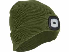 Czapka akrylowa z oświetleniem LED, zielona, CE, LAHTI PRO
