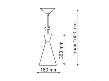 Zdjęcie: Lampa wisząca Modern E27 czarny IL MIO
