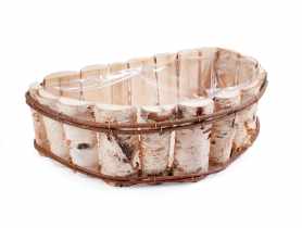 Skrzynka z brzozy z folią 53x30x15 cm półokrągła TIN TOURS