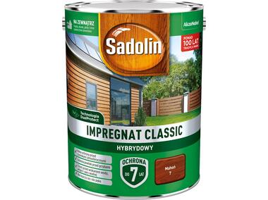 Zdjęcie: Impregnat ochronno-dekoracyjny hybrydowy Classic 4,5 L mahoń SADOLIN
