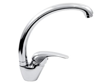 Zdjęcie: Bateria zlewozmywakowa stojąca asymetryczna Vasto, chrom FERRO