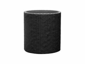 Doniczka okrągła rattan 36 cm antracyt CURVER