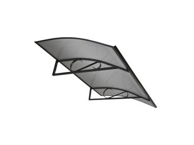 Zdjęcie: Daszek Arco antracyt 150x90x25 cm, profile RAL 7016, płyta antracyt ROBELIT