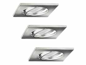 Oprawki ruchome LED Olin stal 3in1 kwadrat nikiel 3pak POLUX