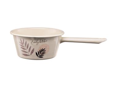 Zdjęcie: Rondel emaliowany z rączką Flores 14 cm/0,6 L wzór 3 GALICJA