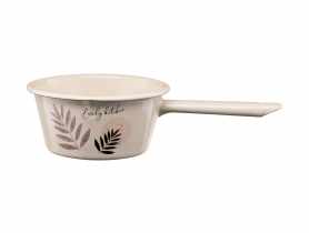 Rondel emaliowany z rączką Flores 14 cm/0,6 L wzór 3 GALICJA