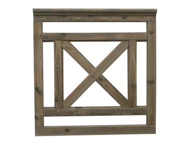 Zdjęcie: Płot tarasowy Ken R65 prosty + poręcz 90x90 cm SOBEX