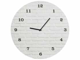 Zegar Glassclock 30 cm Gc019 White Brick STYLER