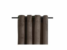 Zasłona velvet gładki pierre ciemny beż 140x270 cm CHIC HOME