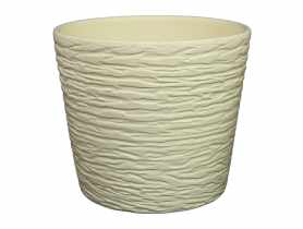 Osłonka doniczkowa 815 - 13 cm krem struktura CERMAX