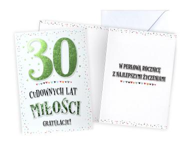 Zdjęcie: Karnet V-083 Rocznica ślubu 30 KUKARTKA