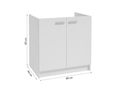 Zdjęcie: Szafka kuchenna pod zlewozmywak 80x50 cm biała DEFTRANS