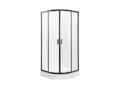 Zdjęcie: Kabina półokrągła 90x90, szkło transparentne, polski brodzik o wysokości 16 cm w komplecie LIVENO