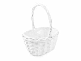Koszyk z uchwytem 21x16x11/25 cm biały TIN TOURS