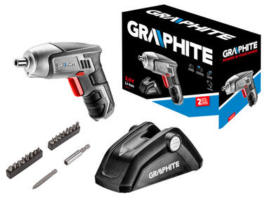 Zdjęcie: Wkrętak akumulatorowy 3.6V, Li-Ion/1.3Ah, z bazą GRAPHITE