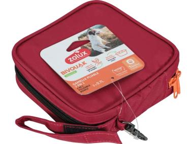 Zdjęcie: Składana miska 2w1 dla psa Bivouak 2x700 ml czerwona ZOLUX