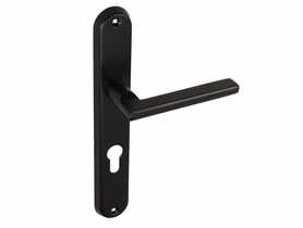 Klamka wewnętrzna Classico DH-98A szyld długi na wkładkę czarny super mat GAMET BASIC LINE