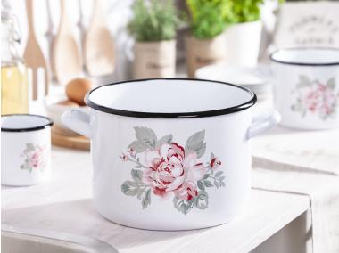 Zdjęcie: Garnek róża paryska prosty 6,3 L - 22 cm biały SILESIA