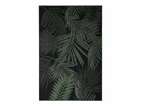 Dywan outdoor zielone liście, czarne tło 120x170 cm Peru INDAVO