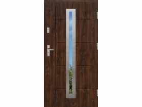 Drzwi zewnętrzne stalowo-drewniane Disting Nicolo 04 Orzech 90 cm prawe KR CENTER