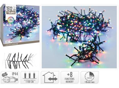 Zdjęcie: Łańcuch świetlny 11 m 1512 led wielokolorowy KOOPMAN
