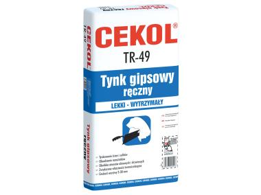 Zdjęcie: Tynk gipsowy ręczny TR-49 lekki 20 kg CEKOL