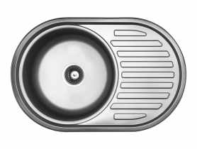 Zlew wpuszczany Faro 1 komorowy z ociekaczem 50x77 cm z syfonem KUCHINOX