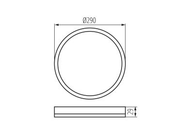 Zdjęcie: Plafoniera LED KB Plafon 02 O 18,5 W KINGBERRY