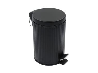 Zdjęcie: Kosz na śmieci Basic II 3 L Grooved czarny BISK