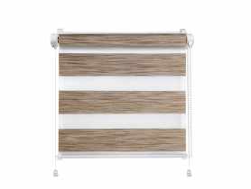 Roleta mini dzień i noc Click Naturale 72,5x215 cm brąz MARDOM