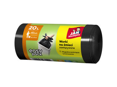 Zdjęcie: Worki na śmieci HD Easy-pack 20 L - 40 szt. czarne JAN NIEZBĘDNY