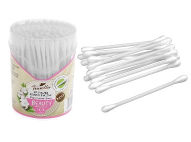 Zdjęcie: Patyczki kosmetyczne BEAUTY 100 sztuk bawełna+papier TRAVELLA