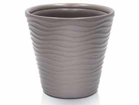 Doniczka Wave mocca PROPERPLAST