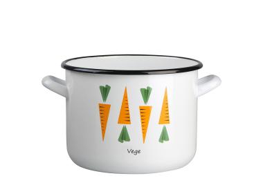 Zdjęcie: Garnek Modern vege marchewka prosty 22 cm - 6,3 L biały SILESIA