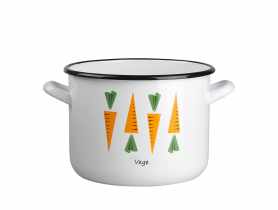 Garnek Modern vege marchewka prosty 22 cm - 6,3 L biały SILESIA