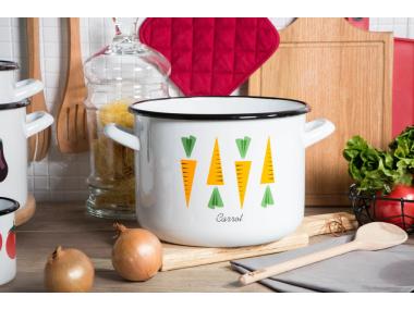 Zdjęcie: Garnek Modern vege marchewka prosty 22 cm - 6,3 L biały SILESIA