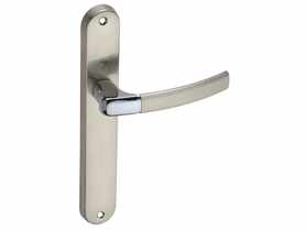 Klamka wewnętrzna Carino DH-91A szyld długi pełny chrom+nikiel szczotkowany GAMET BASIC LINE